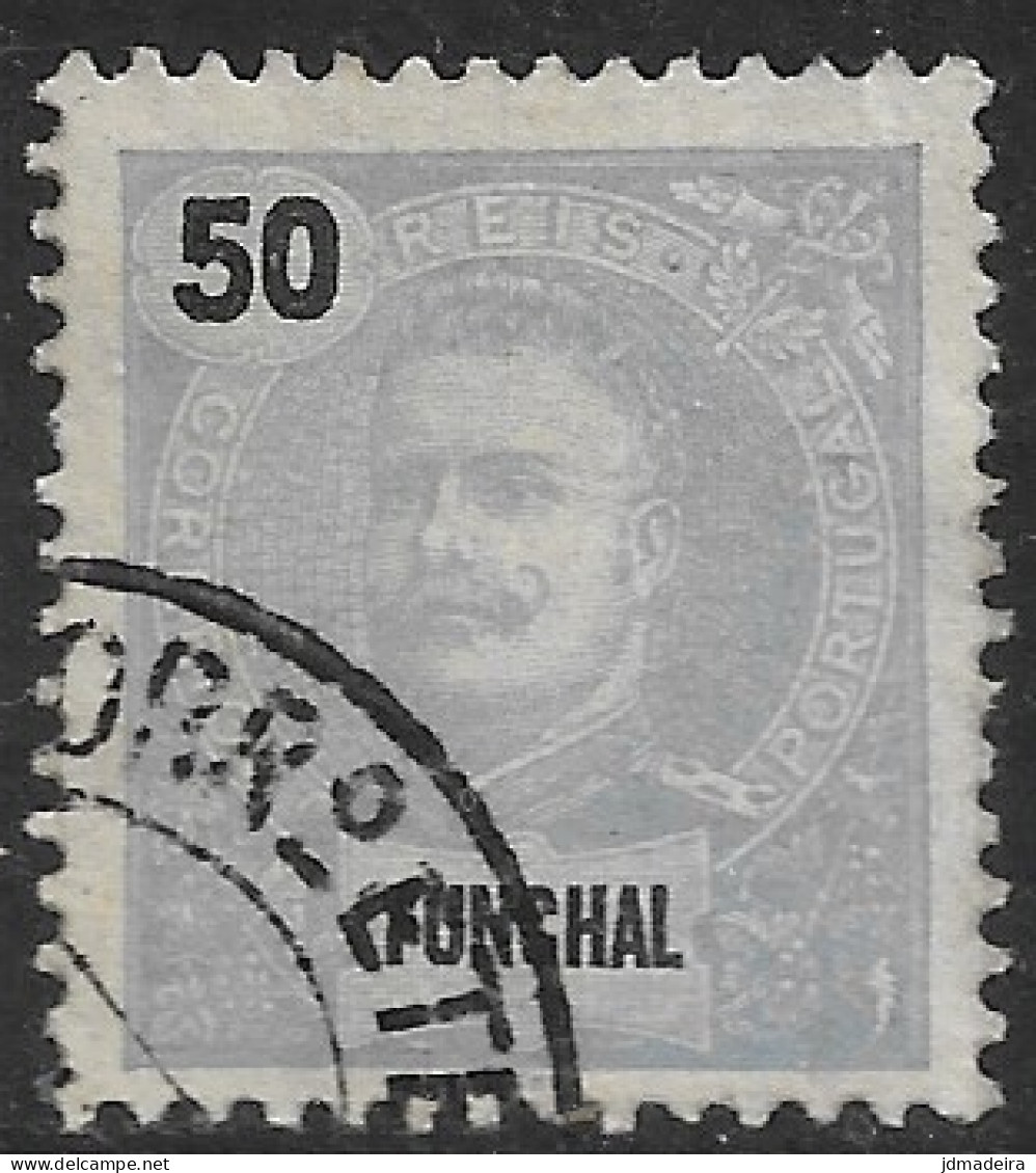 Funchal – 1898 King Carlos 50 Réis Used Stamp - Funchal