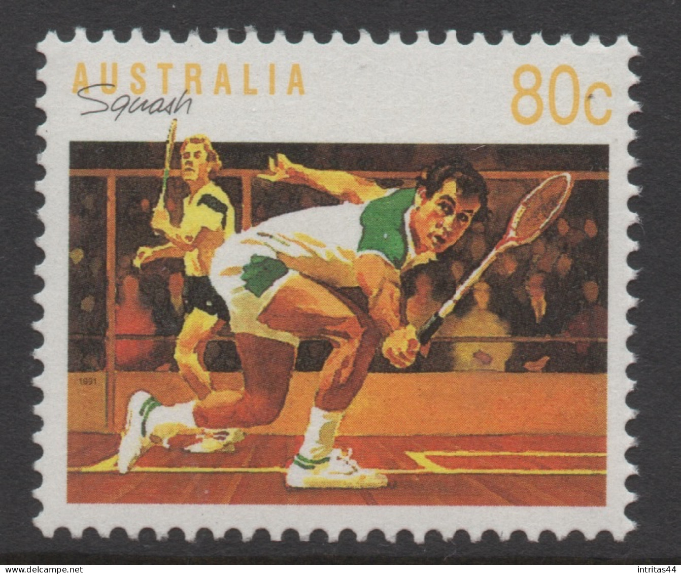 AUSTRALIA 1991 SPORTS 80c " SQUASH " STAMP MNH - Ungebraucht