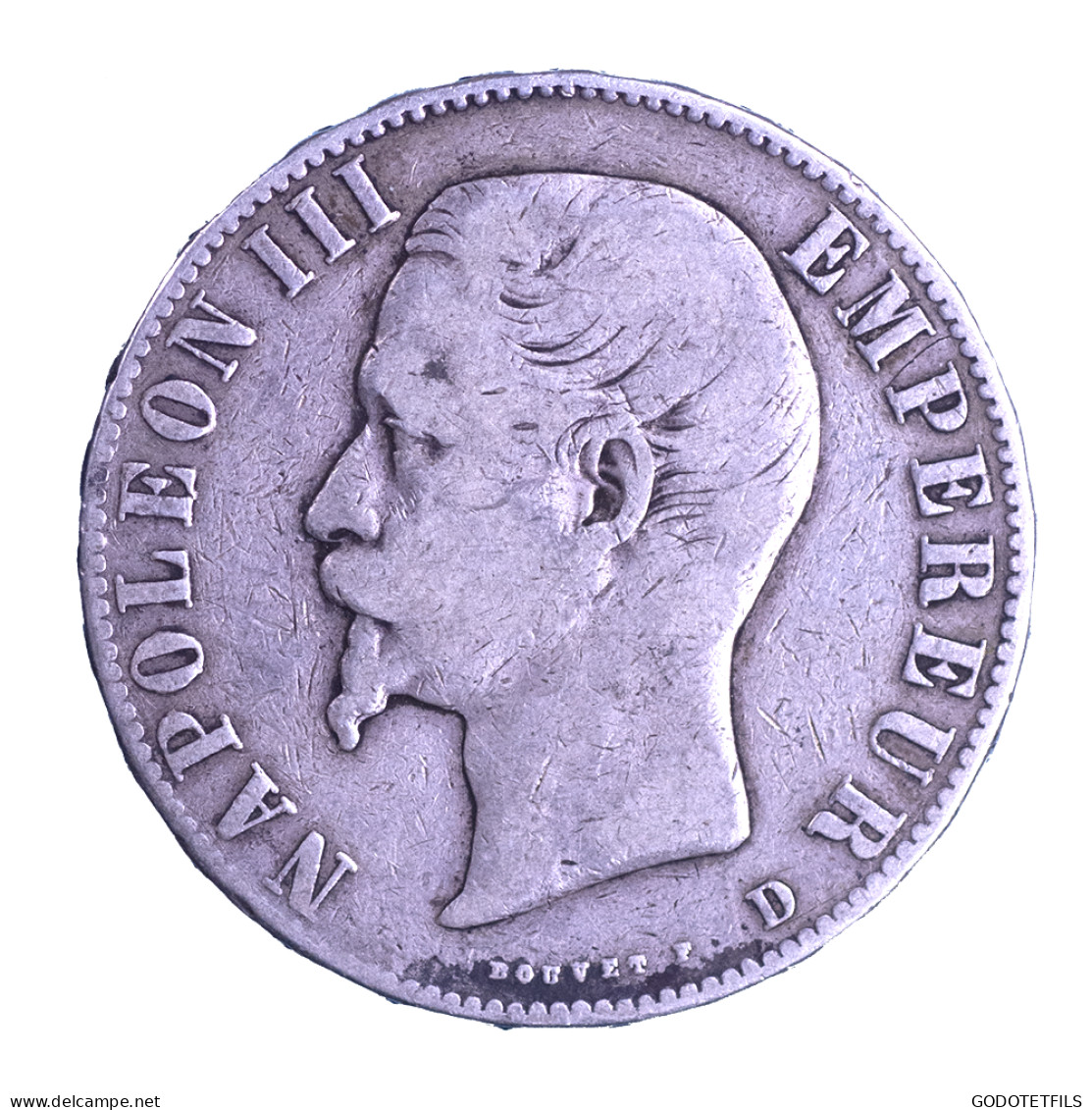 Second-Empire-5 Francs Napoléon III, Tête Nue 1856 Lyon - 5 Francs