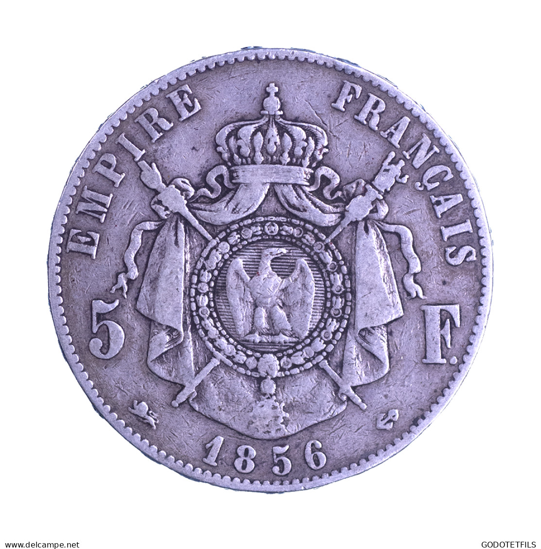 Second-Empire-5 Francs Napoléon III, Tête Nue 1856 Lyon - 5 Francs