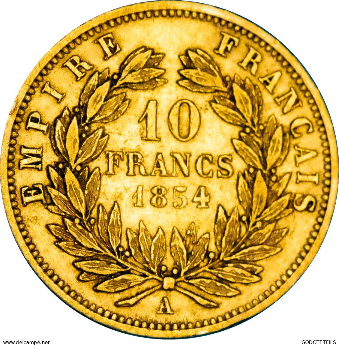 Second Empire - 10 Francs Napoléon III Petit Module 1854 Paris - 10 Francs (or)