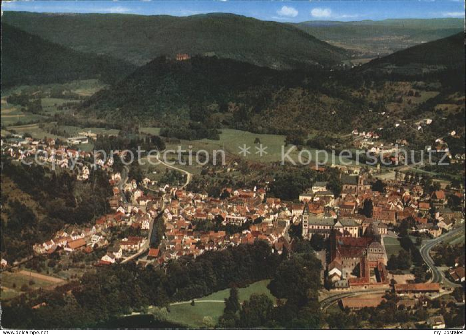 72132374 Amorbach Miltenberg Fliegeraufnahme  - Amorbach