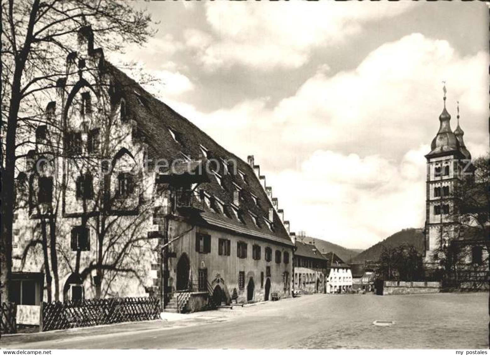 72120559 Amorbach Miltenberg Schlossmuehle Und Abteikirche  - Amorbach