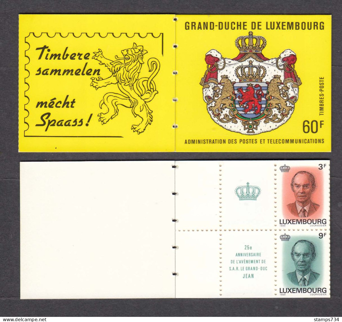 Luxembourg 1989 - Grand-Duc Jean, Michel MH 2, MNH** - Markenheftchen