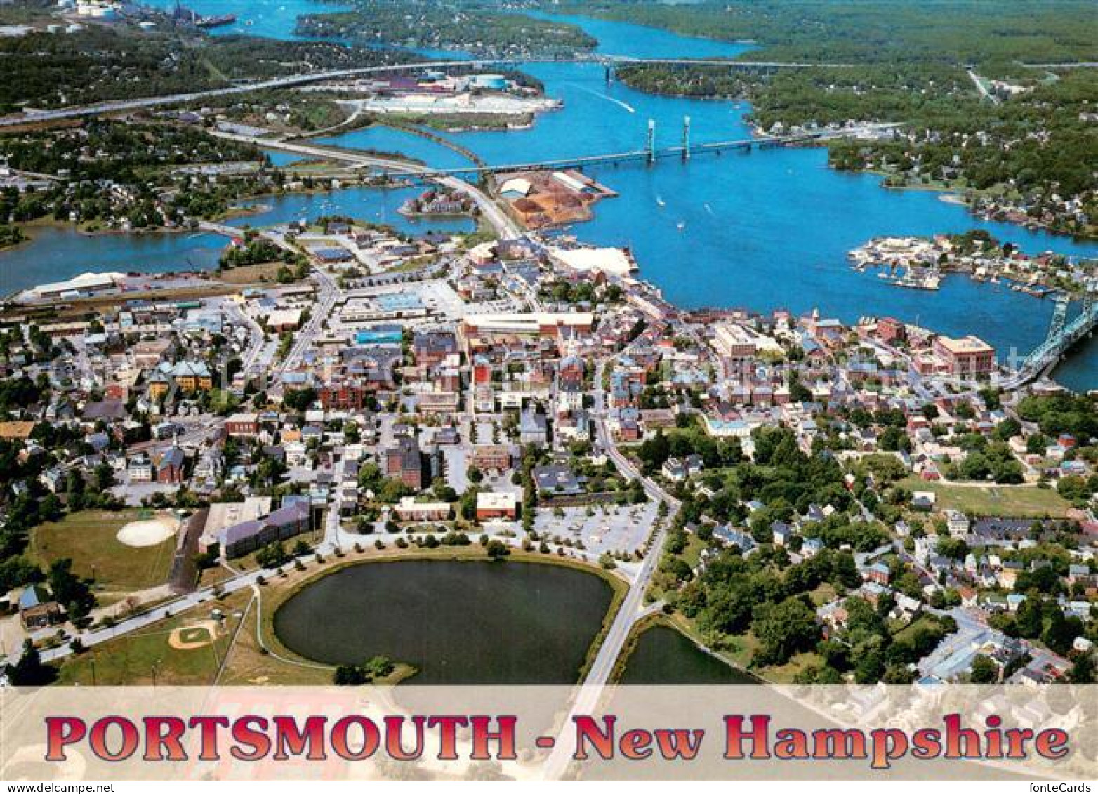 73744445 Portsmouth_New_Hampshire Fliegeraufnahme Downtown - Altri & Non Classificati