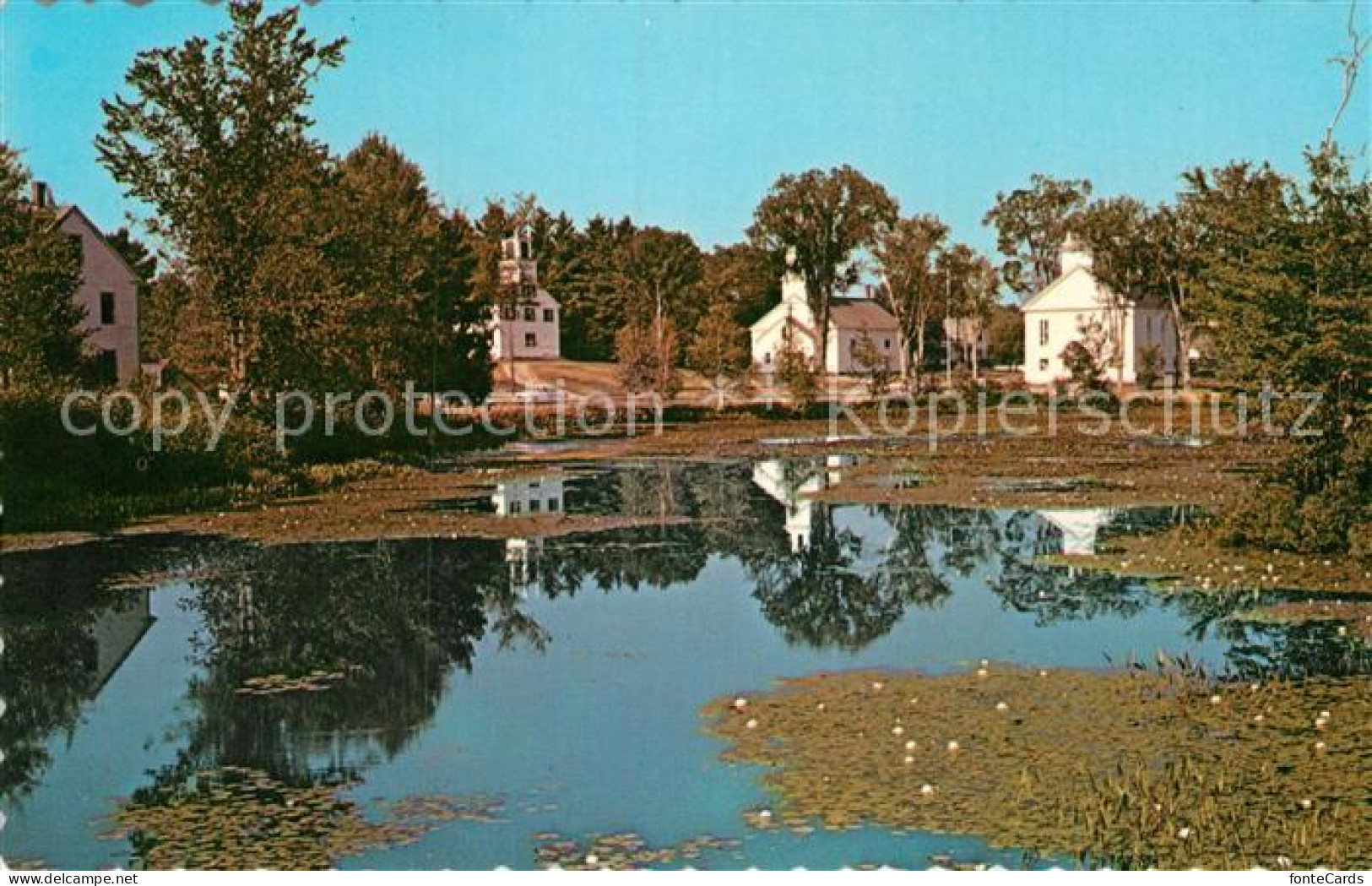 72956825 Marlow_New_Hampshire Small Village Behind A Mill Pond - Other & Unclassified