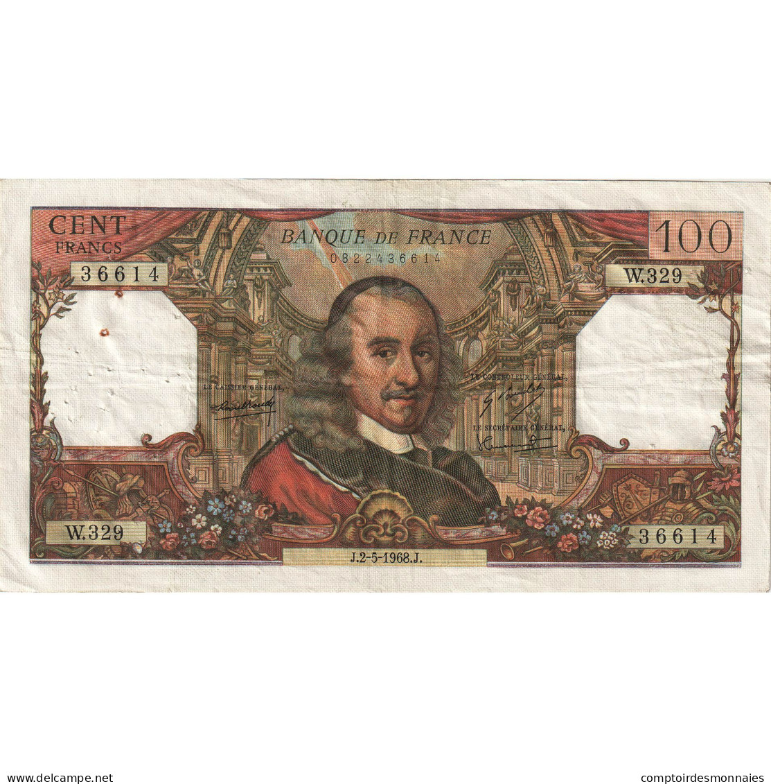 France, 100 Francs, Corneille, 1968-05-02, W.329, TB+ - 100 F 1964-1979 ''Corneille''