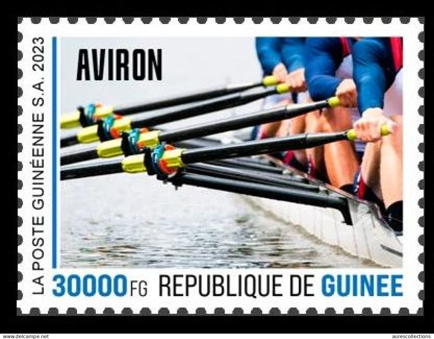 GUINEA 2023 STAMP 1V - OLYMPIC GAMES PARIS FRANCE 2024 - ROWING AVIRON - MNH - Rowing