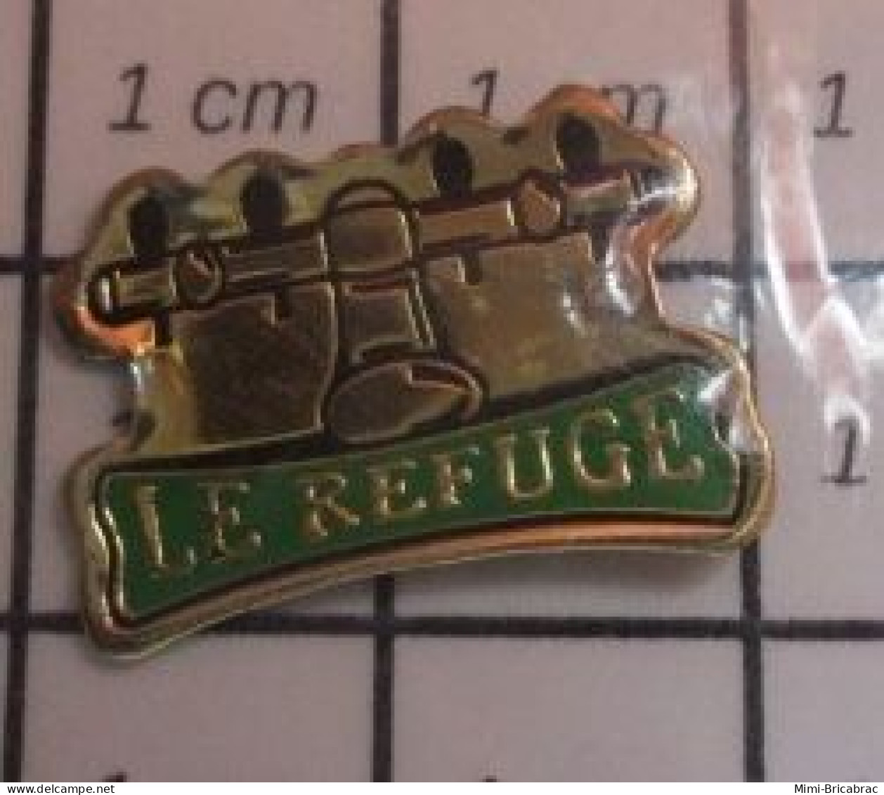 3022 Pin's Pins / Beau Et Rare / BIERES / TIREUSE A BIERE BAR LE REFUGE - Bière