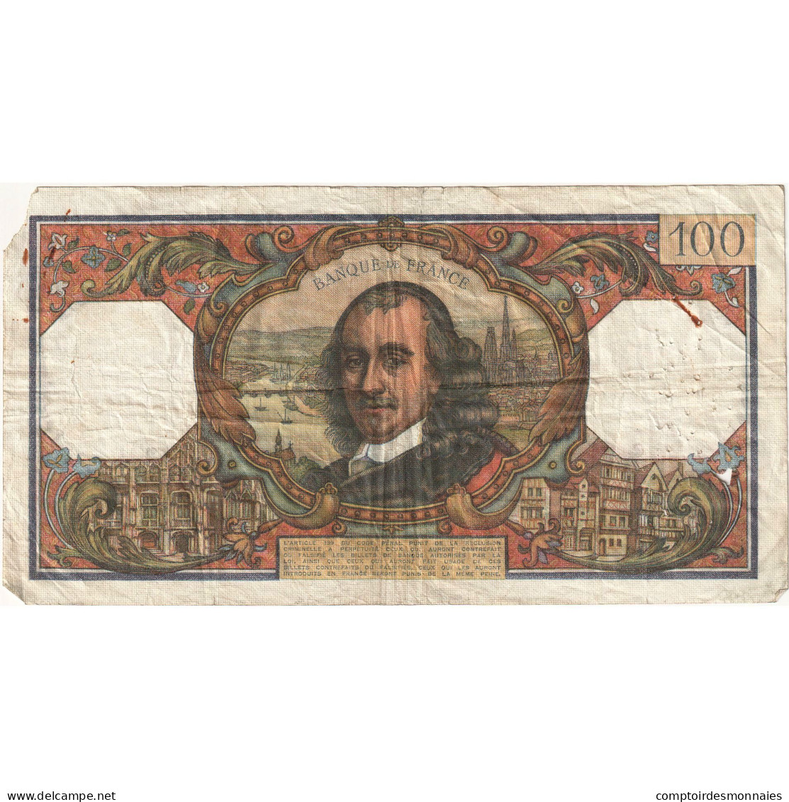 France, 100 Francs, Corneille, 1966-02-03, A.135, AB+ - 100 F 1964-1979 ''Corneille''