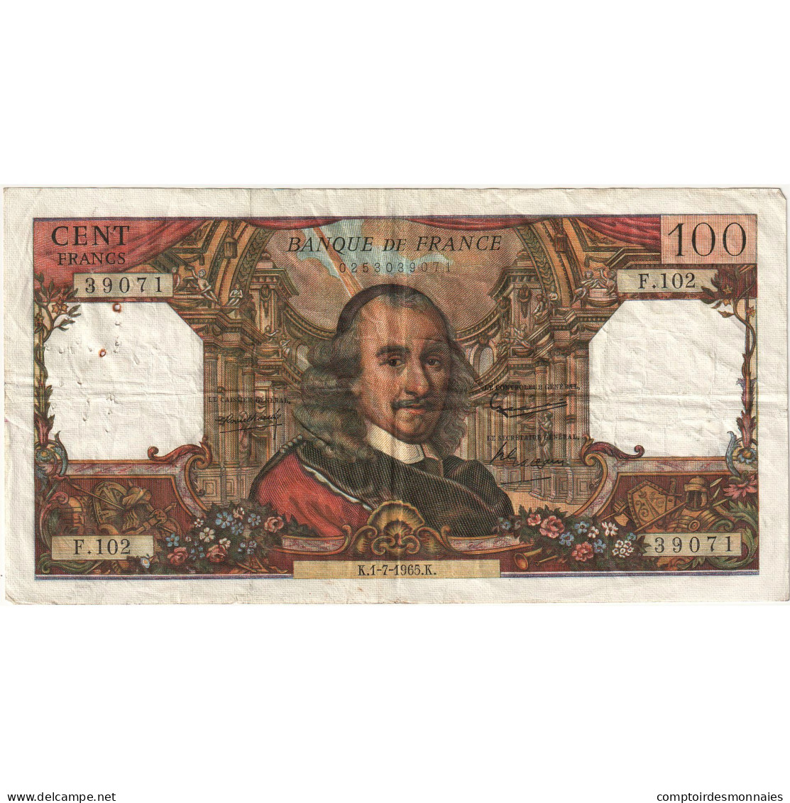 France, 100 Francs, Corneille, 1965-07-01, F.102, B - 100 F 1964-1979 ''Corneille''