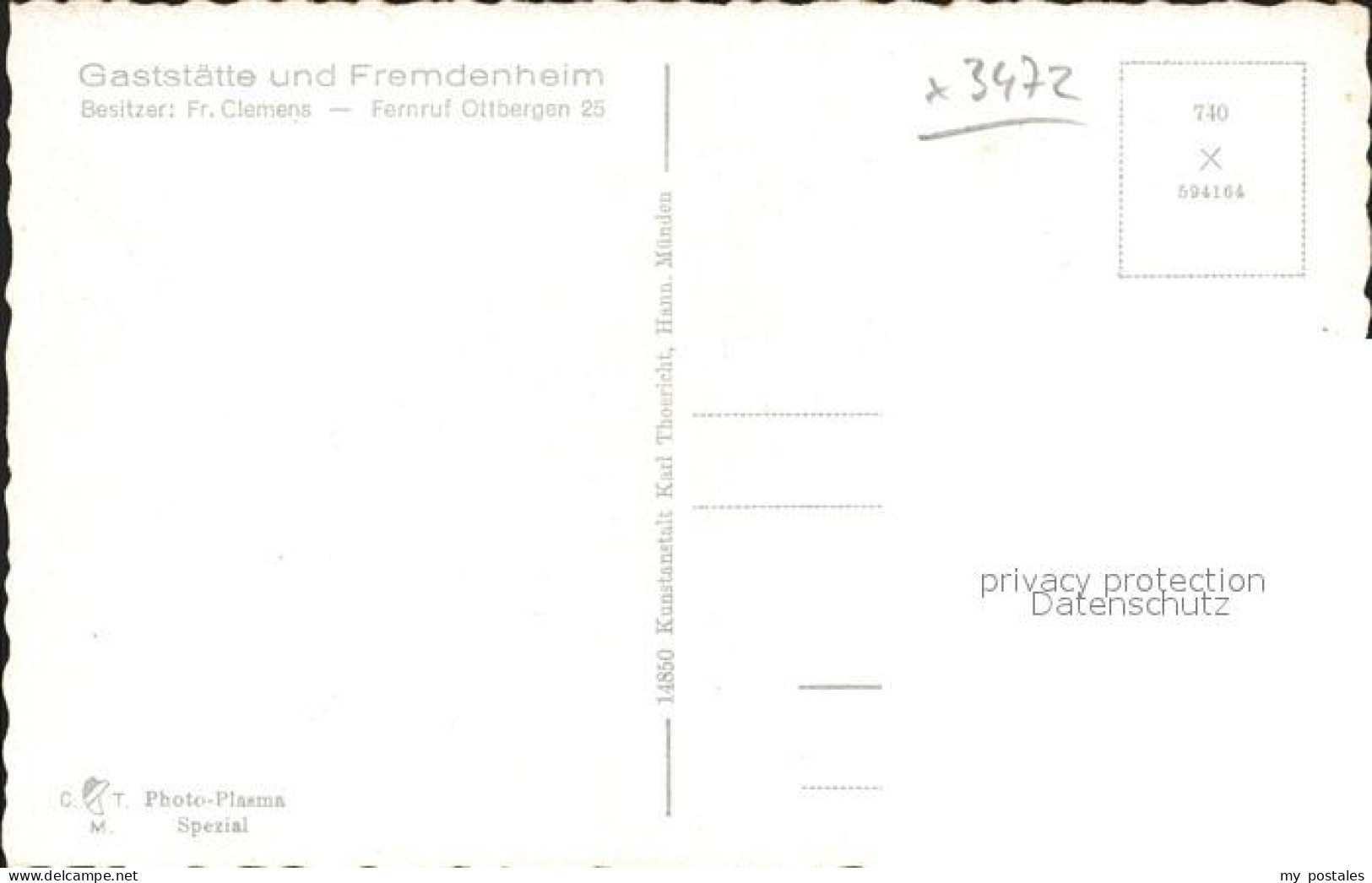 42155124 Amelunxen Gaststaette Fremdenheim Frau Clemens Amelunxen - Beverungen