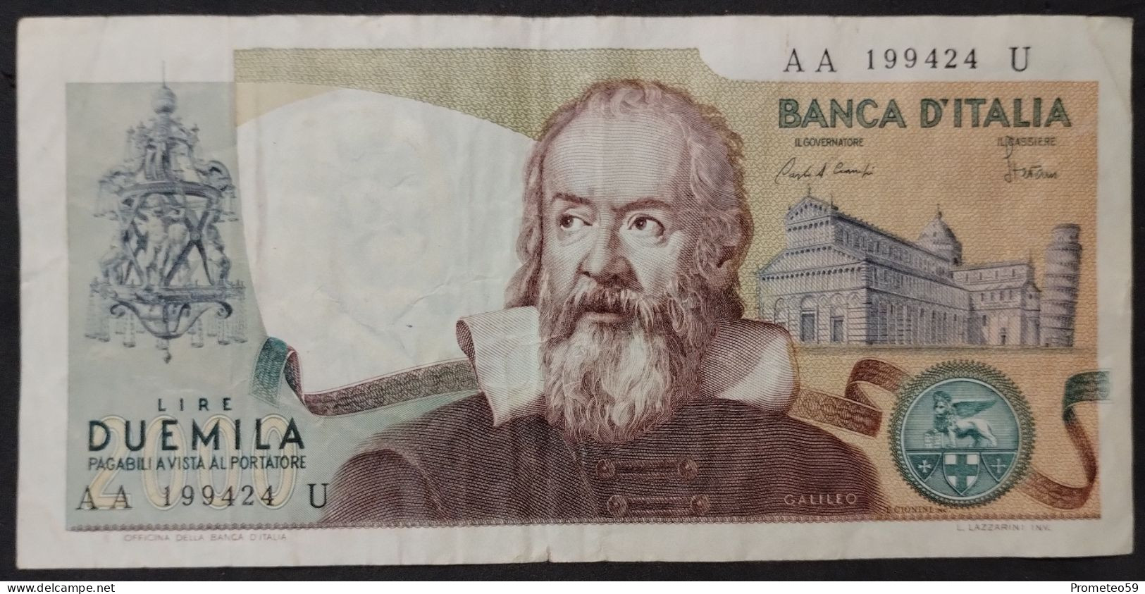 Italia – Billete Banknote De 2.000 Liras – 1983 - 2000 Liras