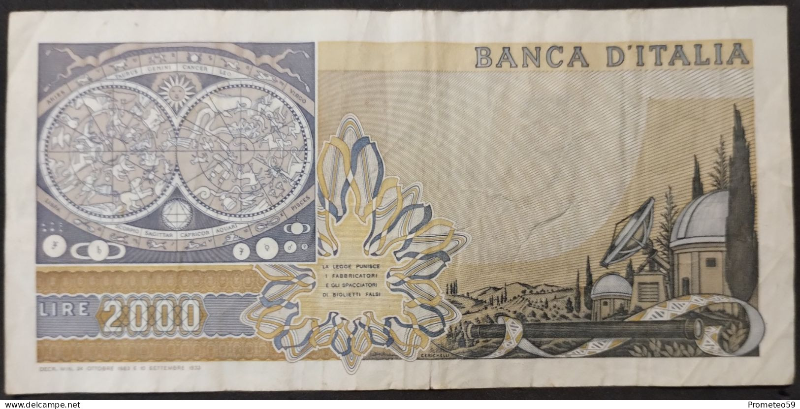 Italia – Billete Banknote De 2.000 Liras – 1983 - 2000 Lire
