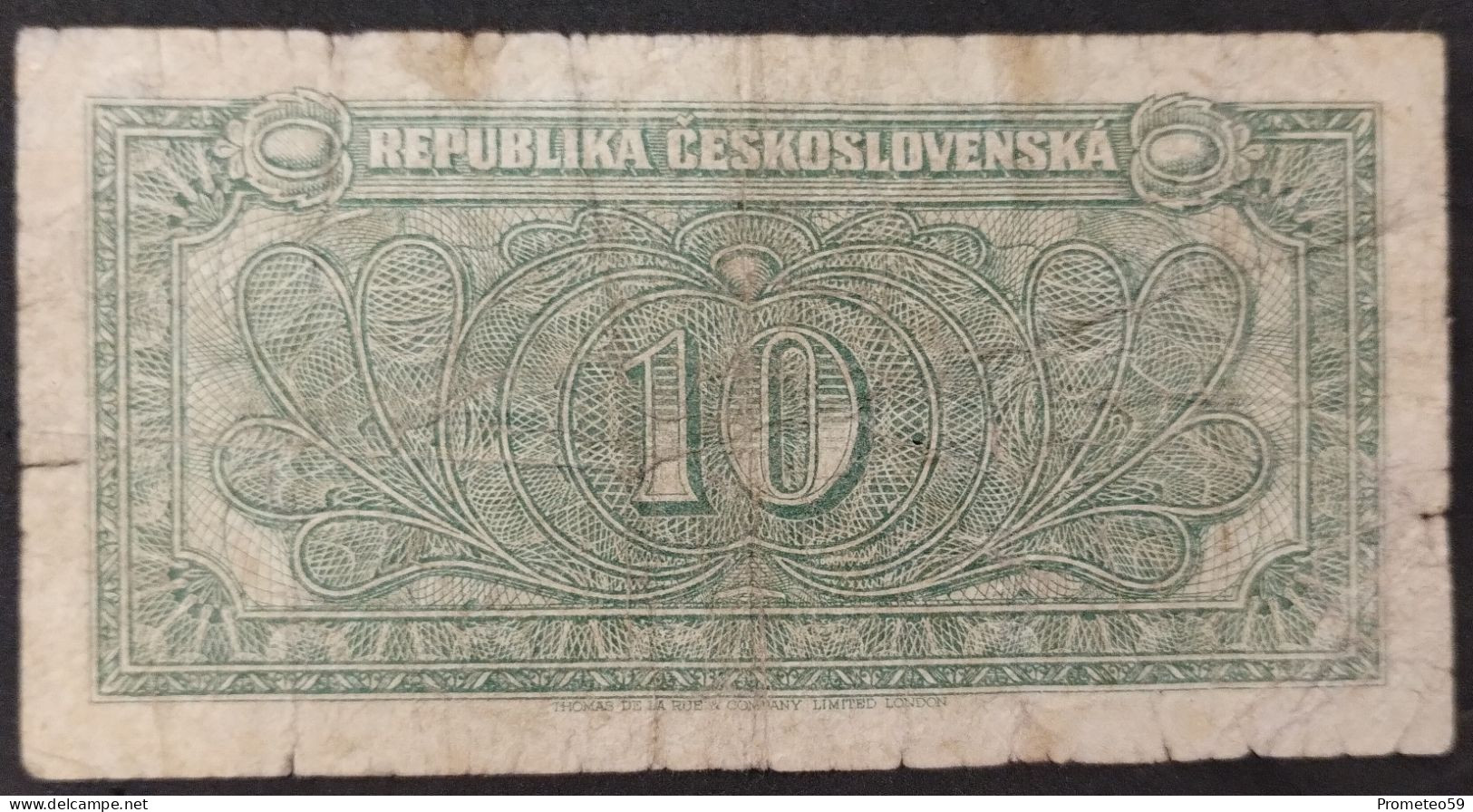 Checoslovaquia – Billete Banknote De 10 Coronas – 1945 - Checoslovaquia