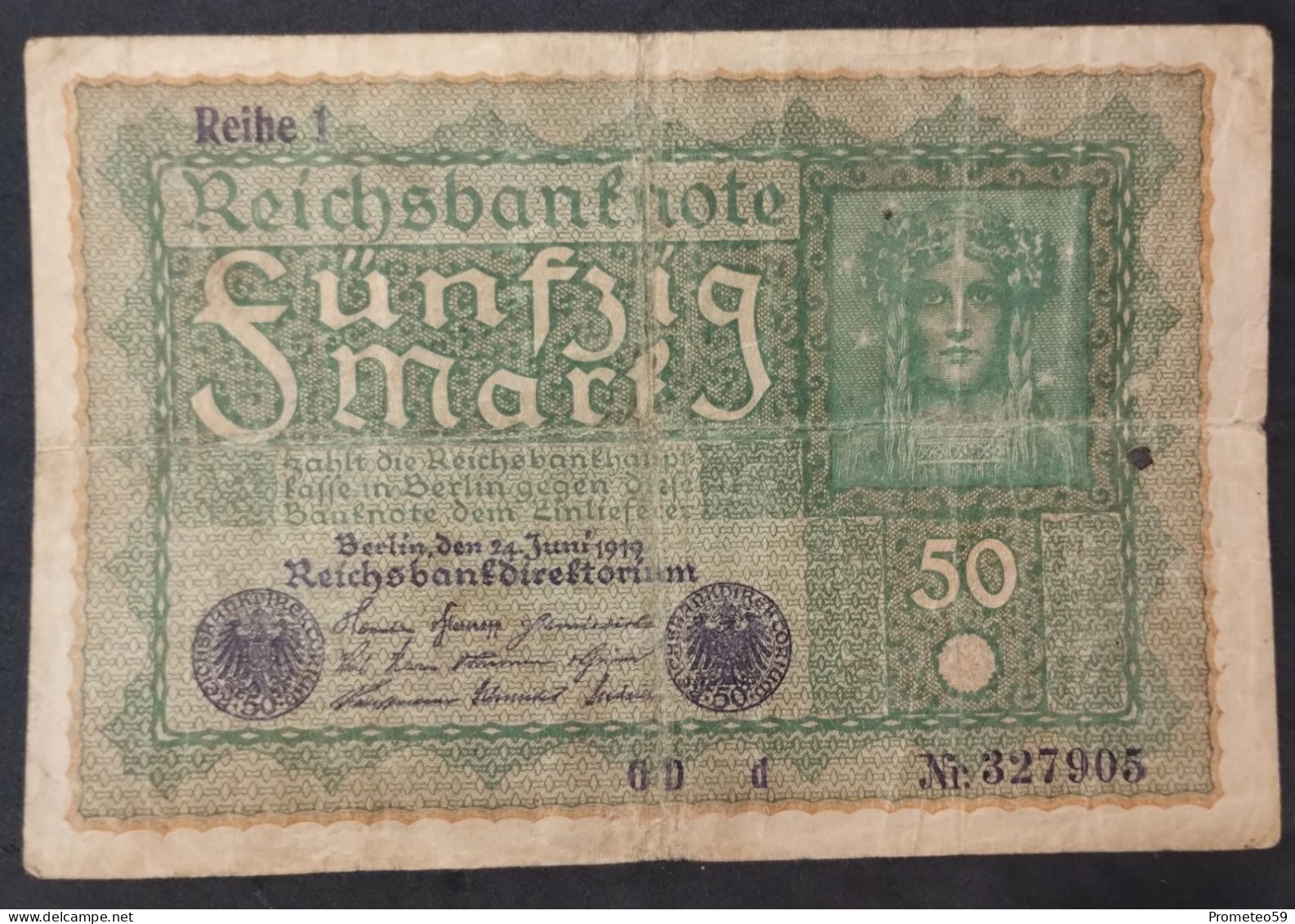 Alemania (Germany) – Billete Banknote De 50 Mark – 1919 - 50 Mark