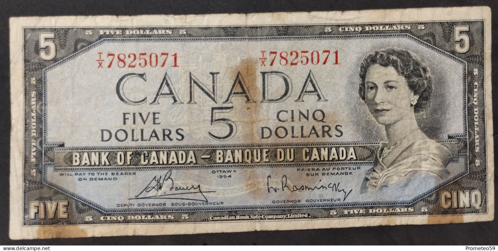 Canadá – Billete Banknote De 5 Dollars – 1954 - Canada