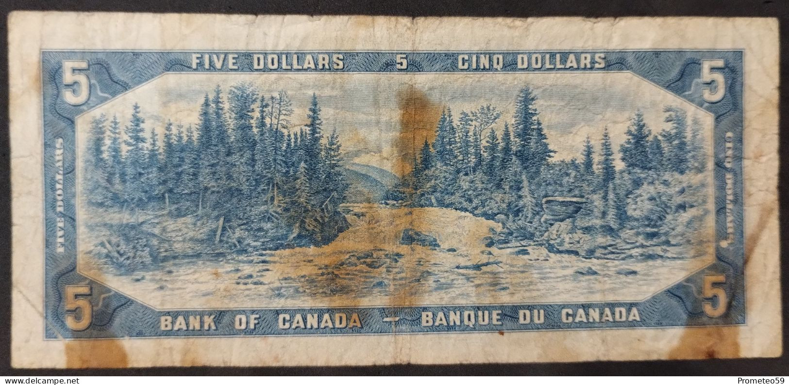 Canadá – Billete Banknote De 5 Dollars – 1954 - Canada