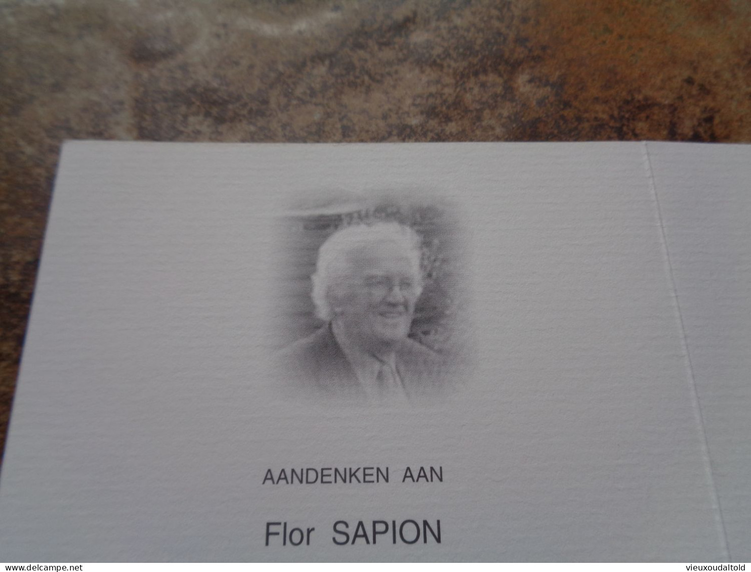 Doodsprentje/Bidprentje   Flor SAPION    1934-2005 - Religion & Esotérisme