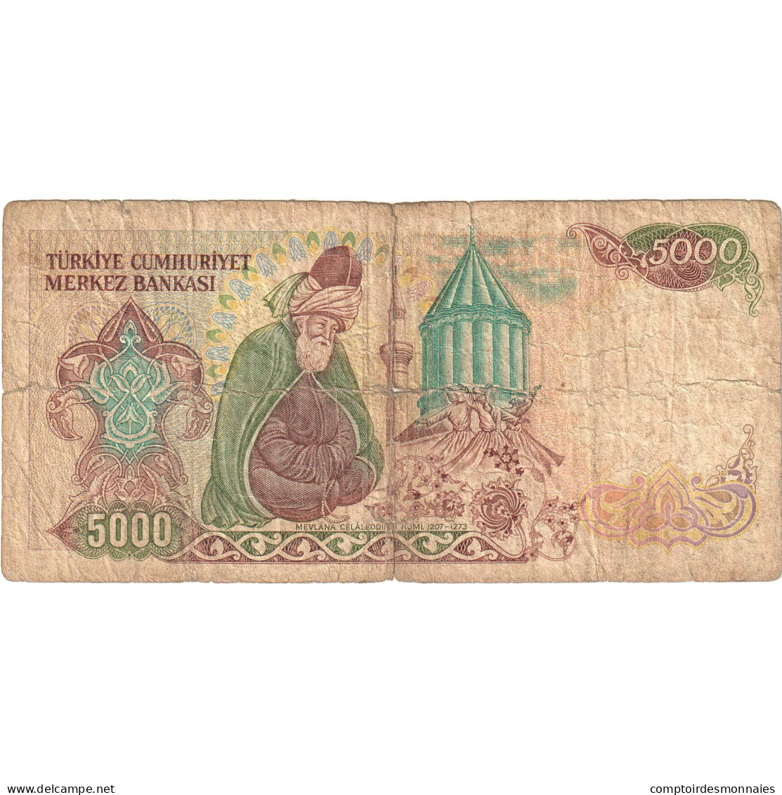 Billet, Turquie, 5000 Lira, 1970, KM:197, B+ - Turkey