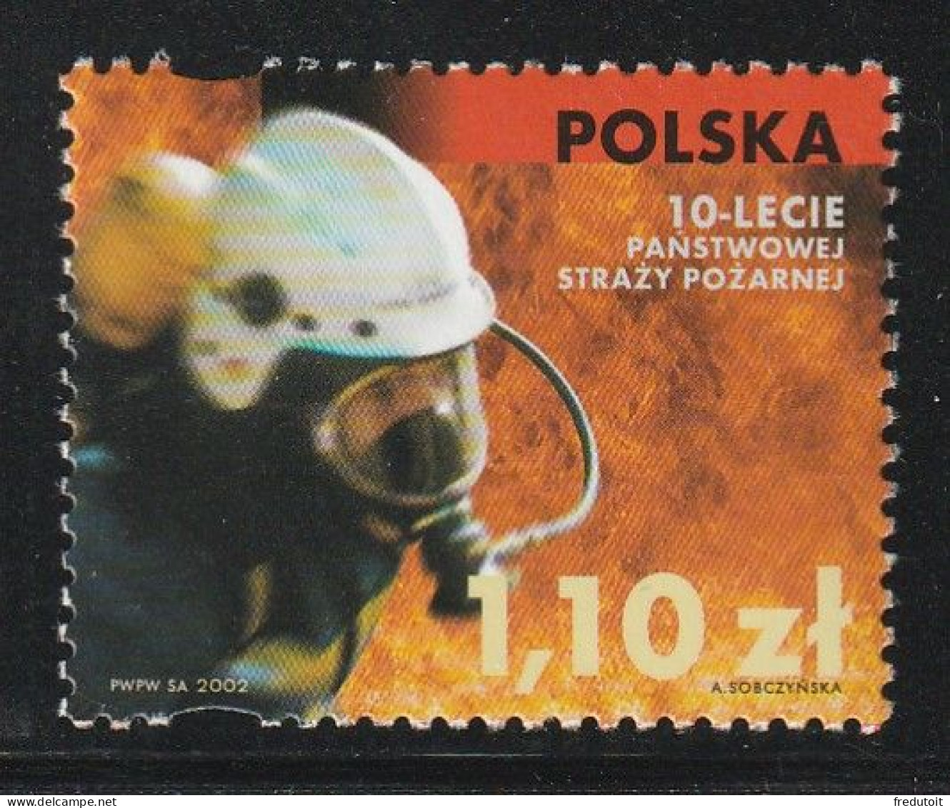 POLOGNE - N°3736 ** (2002) Pompier - Ongebruikt