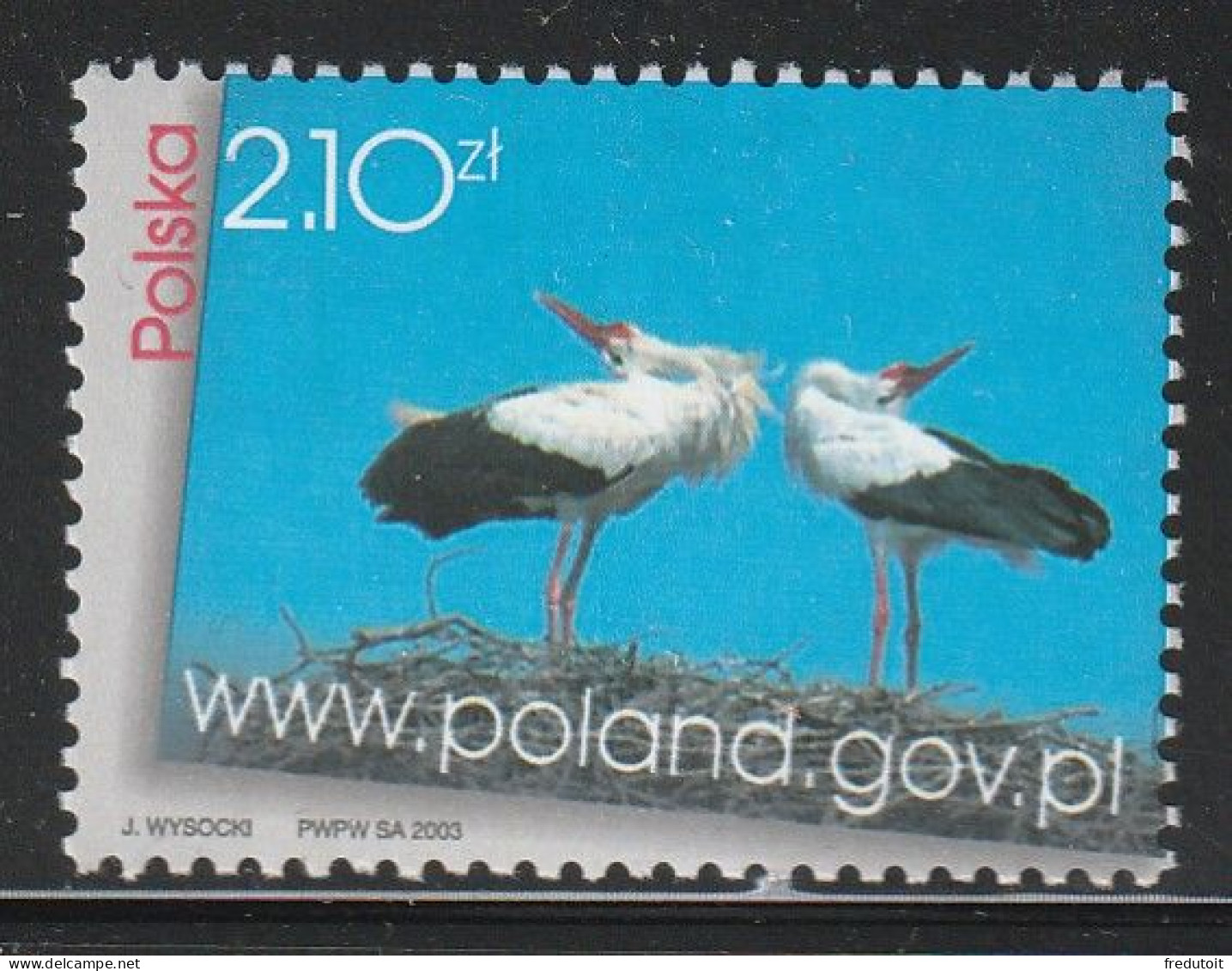 POLOGNE - N°3829 ** (2003) Cigognes - Unused Stamps