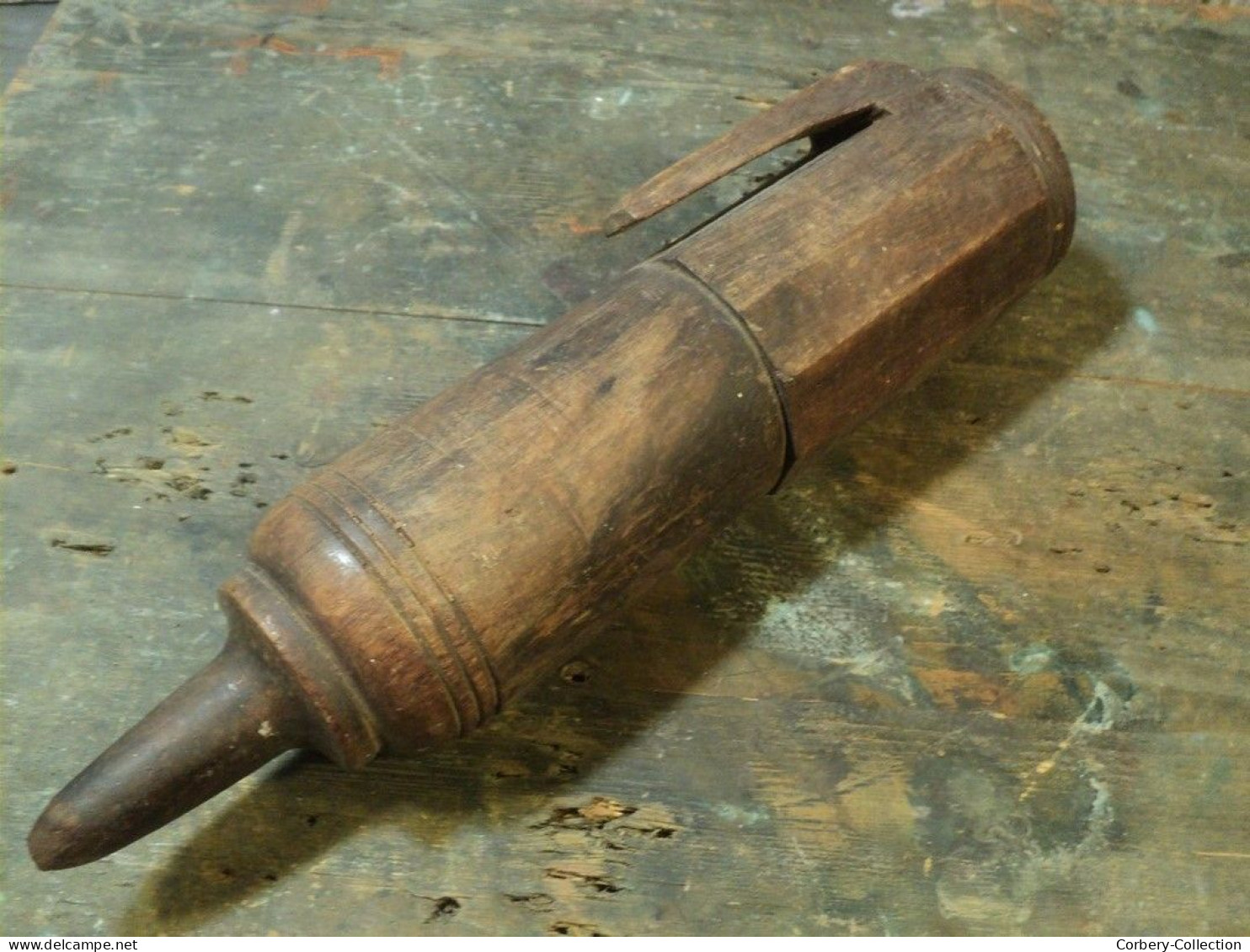 Ancien Coffin En Bois Porte Pierre à Aiguiser Objet De Métier Art Populaire. - Strumenti Antichi