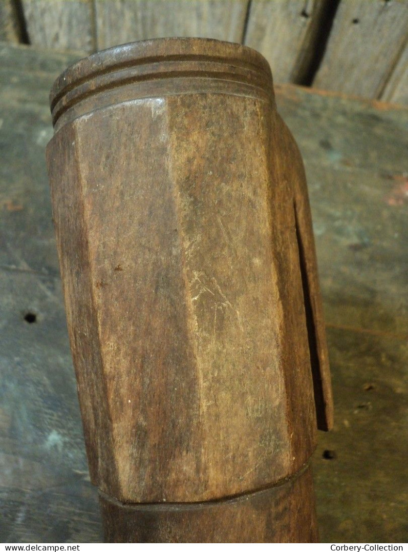 Ancien Coffin en Bois Porte Pierre à Aiguiser Objet de Métier Art Populaire.