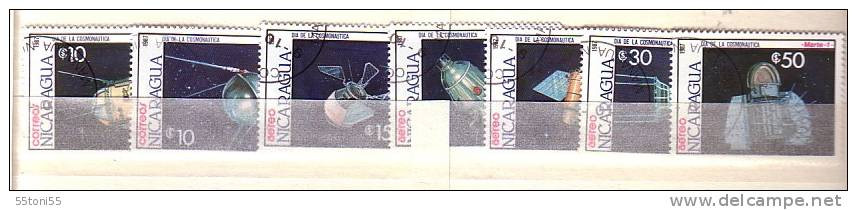 1987    Space    7v.- Used (O)  Nicaragua - Nicaragua