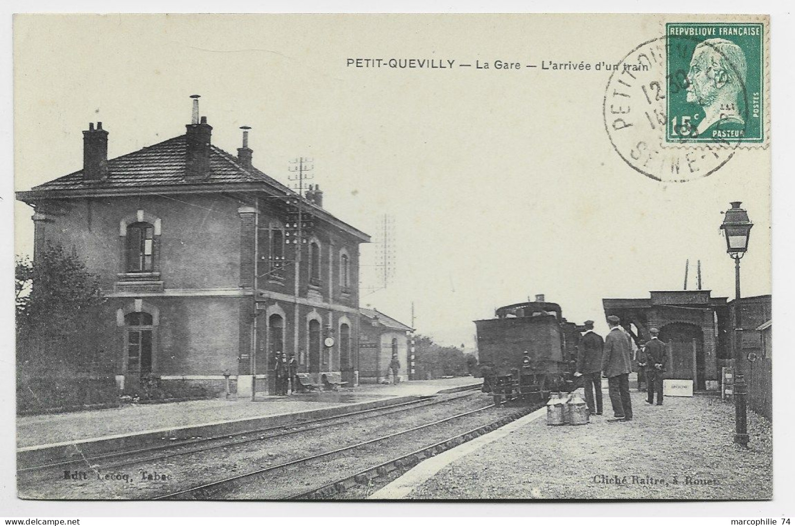 PETIT QUEVILLY LA GARE L'ARRIVEE D'UN TRAIN - Le Petit-Quevilly