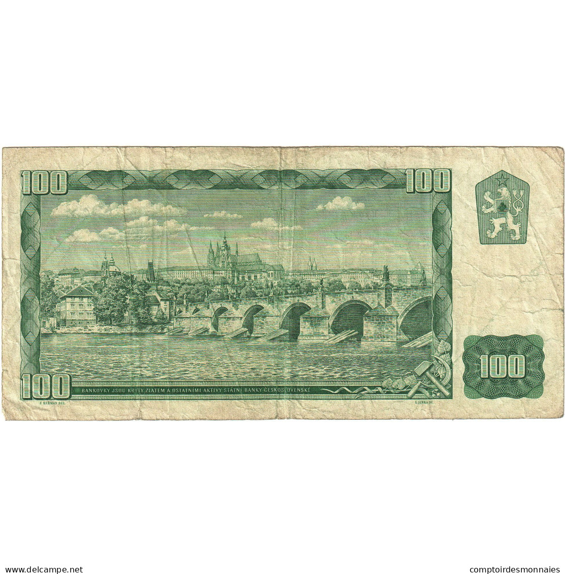 Billet, Tchécoslovaquie, 100 Korun, 1961, Undated (1961), KM:91c, AB - Checoslovaquia