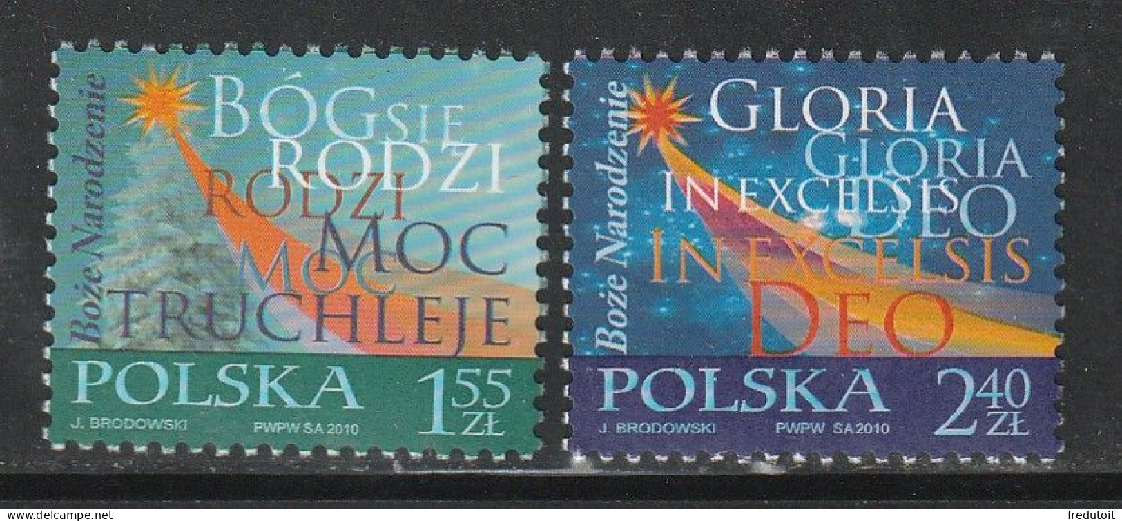 POLOGNE - N°4223/4  ** (2010) Noël - Unused Stamps
