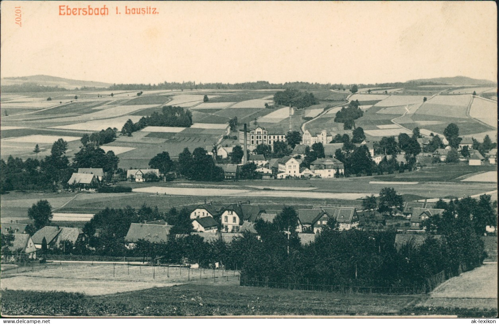 Ebersbach/Sa.-Ebersbach-Neugersdorf Stadtpartie - Oberlausitz 1913 - Ebersbach (Loebau/Zittau)
