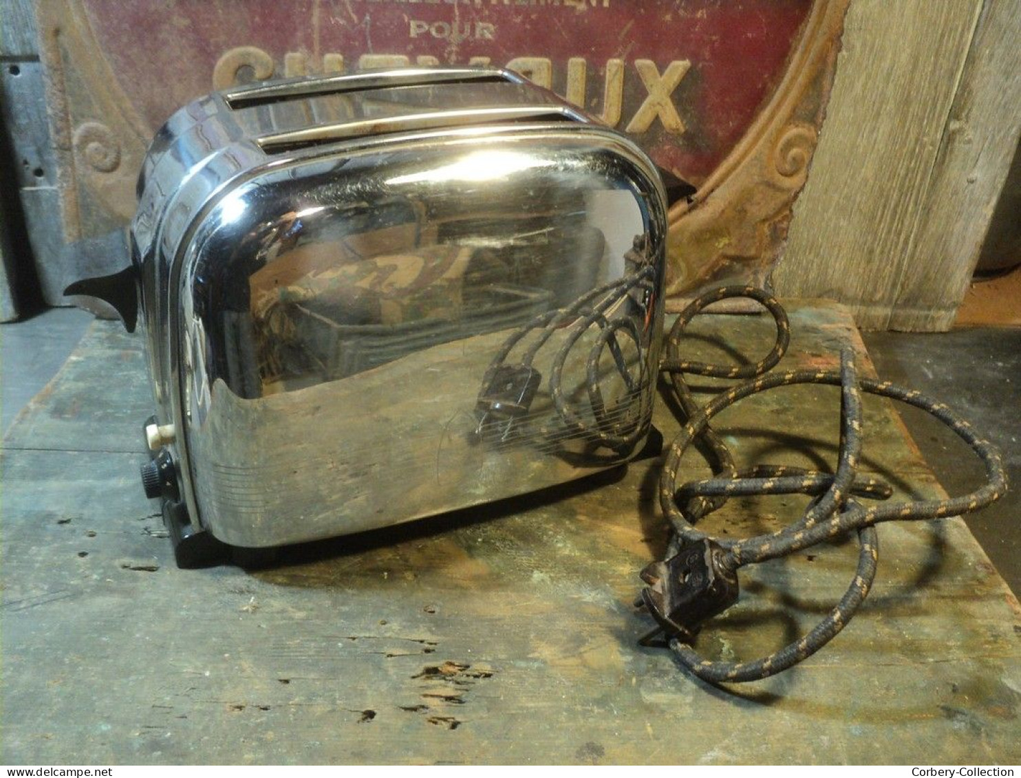 Ancien Grille Pain Toaster Chrome Vintage. - Antike Werkzeuge