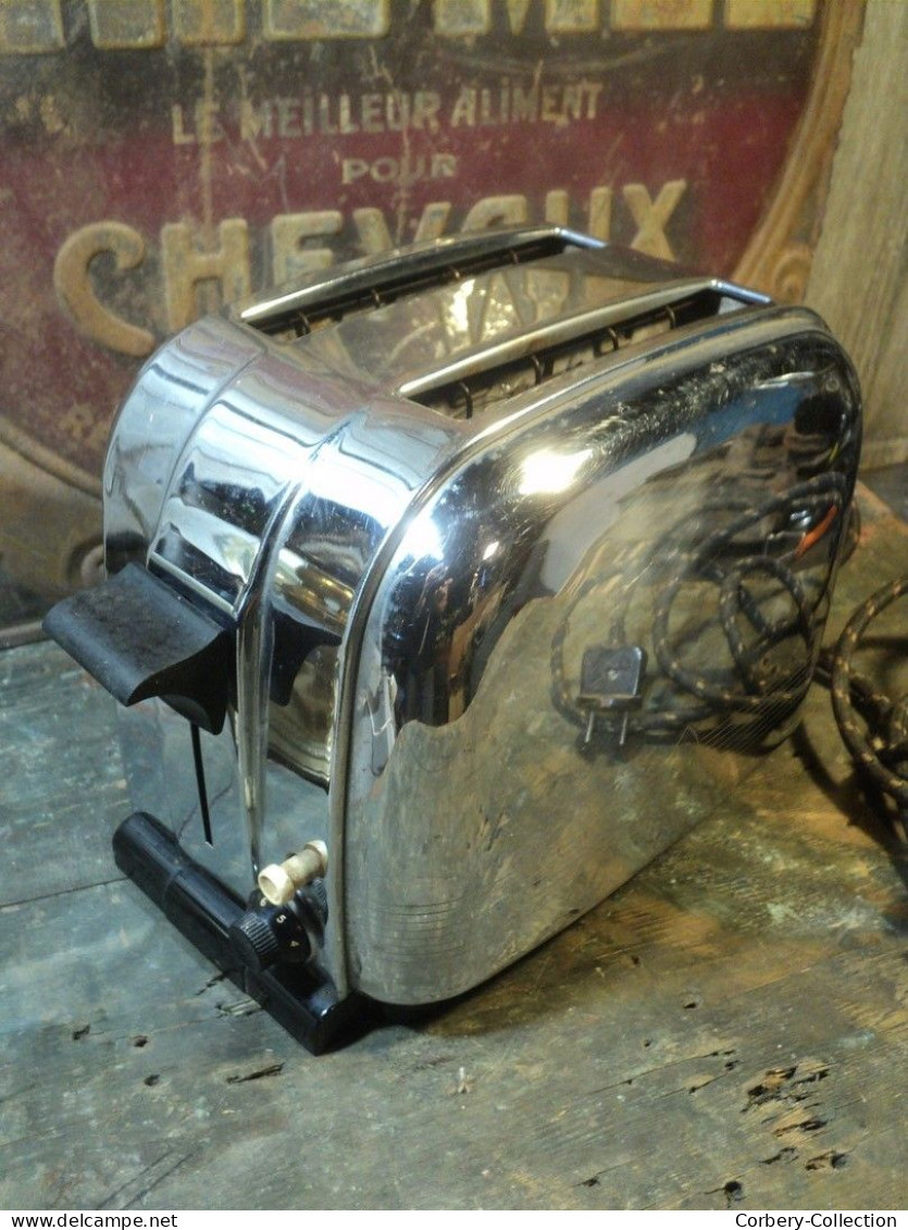 Ancien Grille Pain Toaster Chrome Vintage. - Herramientas Antiguas