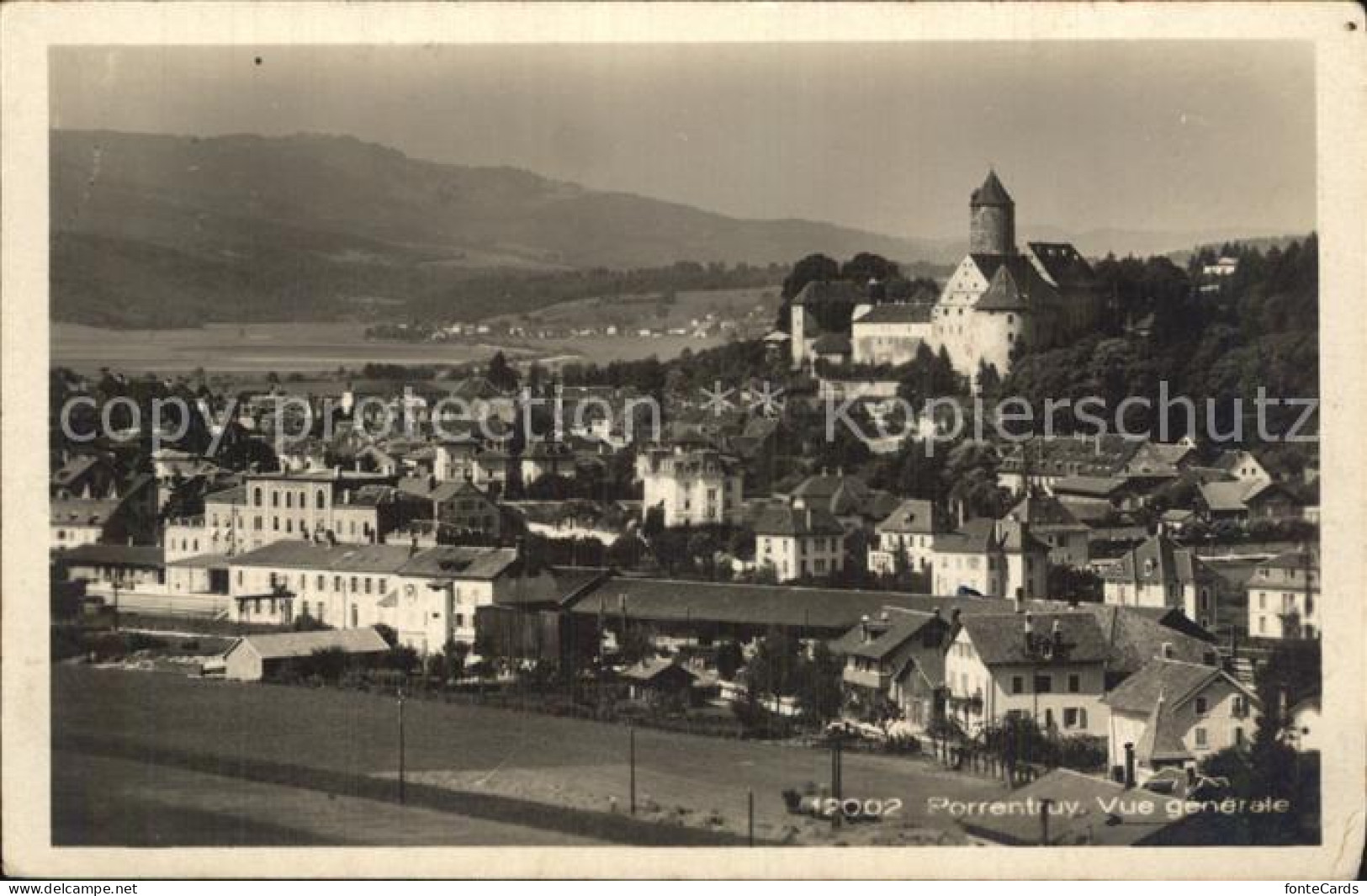 12565856 Porrentruy Vue Generale Avec Eglise Porrentruy - Autres & Non Classés