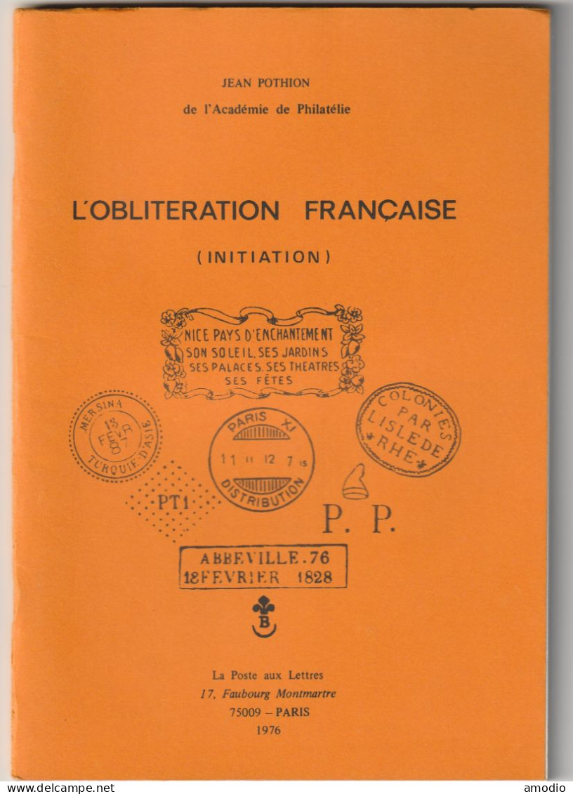 France Catalogue Pothion "l'oblitération Française" - France