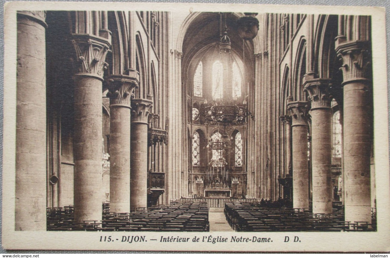 FRANCE DIJON NOTRE DAME EGLISE CHURCH INTERIOR CP PC CARTE POSTALE ANSICHTSKARTE POSTCARD CARD KARTE CARTOLINA POSTKARTE - Brumath