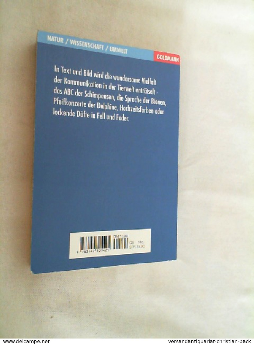 Die Sprache Der Tiere : [dieses Buch Basiert Auf Der Gleichnamigen Fernsehreihe Des Westdeutschen Rundfunks]. - Natura
