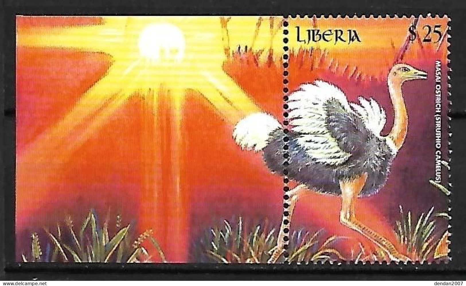 Liberia - MNH ** 2000 :   Common Ostrich  -  Struthio Camelus - Straussen- Und Laufvögel