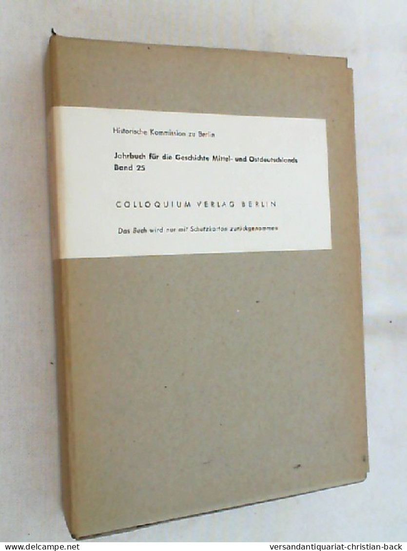 Jahrbuch Für Die Geschichte Mittel- U. Ostdeutschlands - 4. Neuzeit (1789-1914)