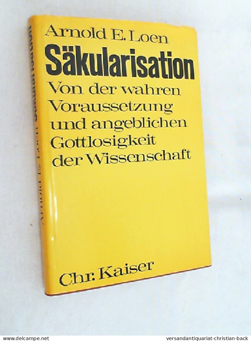 Säkularisation : Von D. Wahren Voraussetzung U. Angebl. Gottlosigkeit D. Wissenschaft. - Altri & Non Classificati