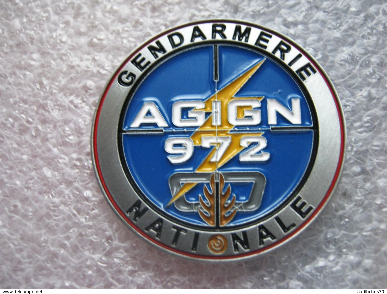 RARE GENDARMERIE AGIGN 972 MARTINIQUE (COIN BI FACE 40MM) - Police & Gendarmerie