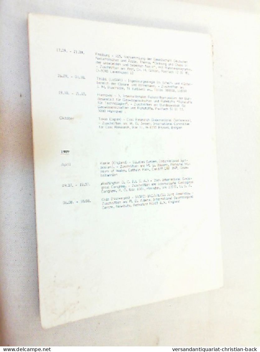 Nachrichten Deutsche Geologische Gesellschaft - Heft 36/1987 - Sonstige & Ohne Zuordnung
