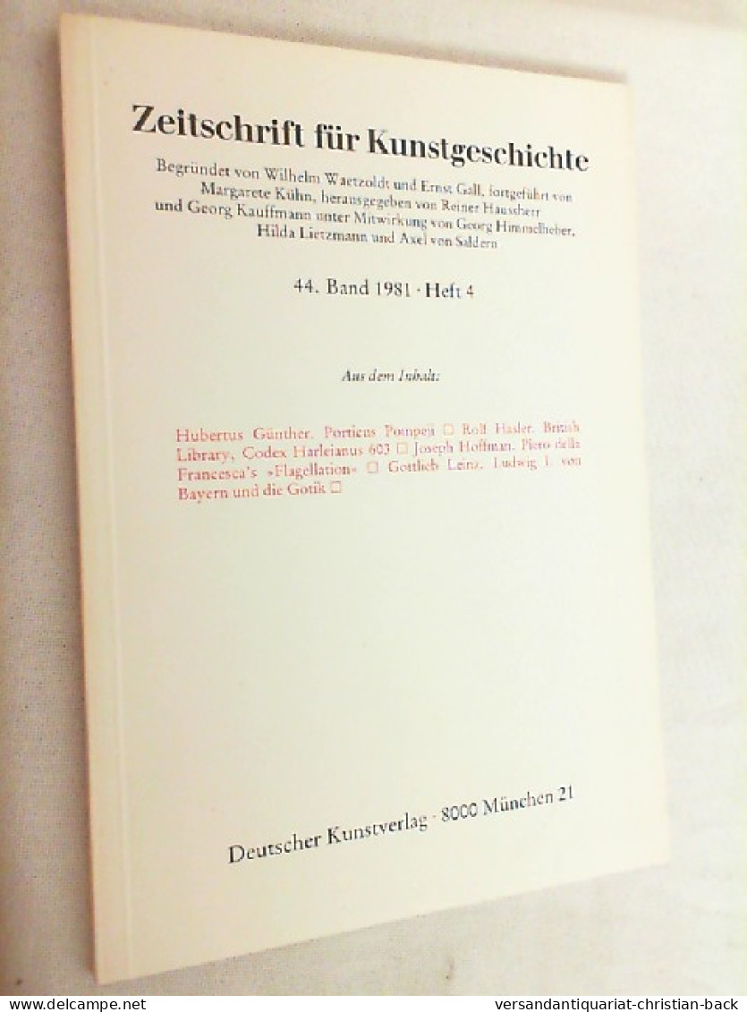 Zeitschrift Für Kunstgeschichte; 44. Band 1981, Heft 4 - Kunstführer