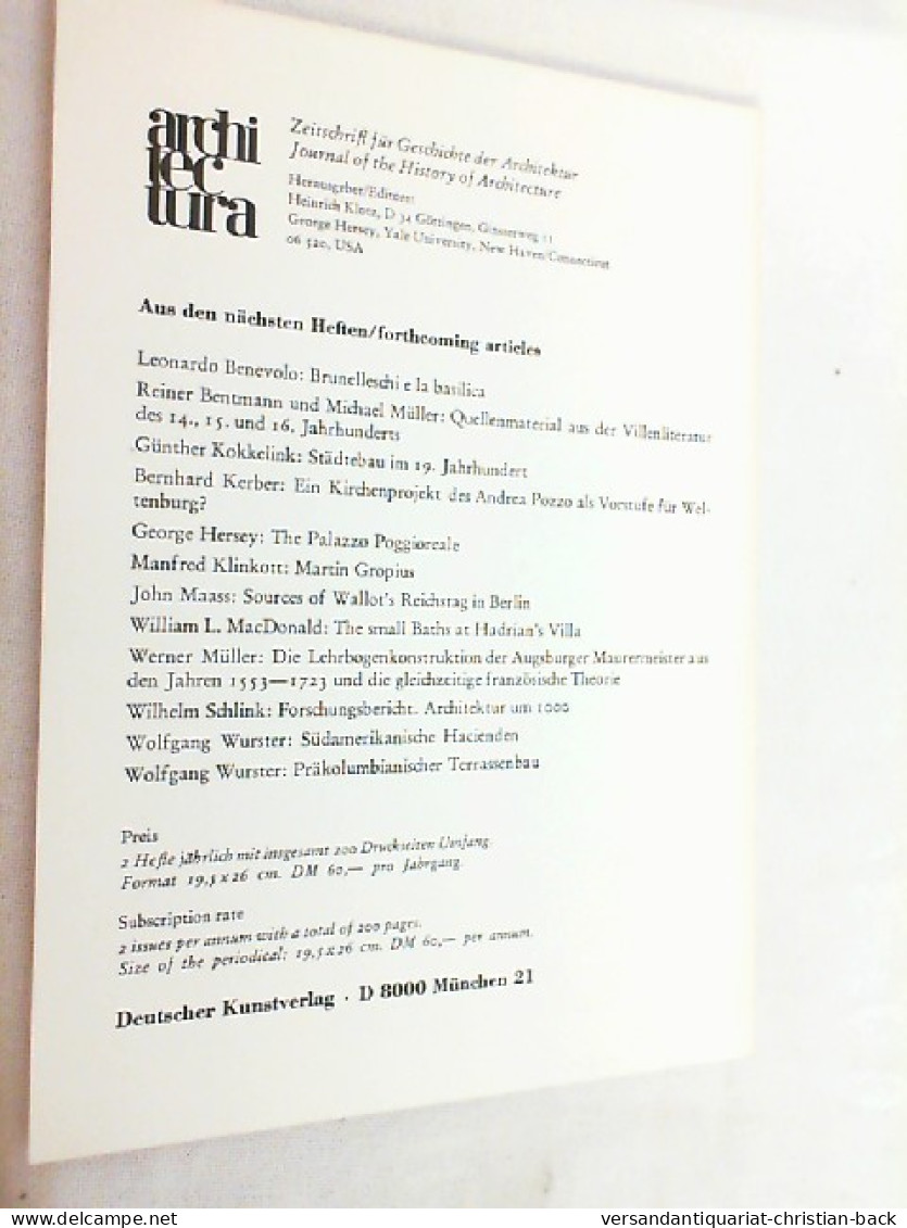 Zeitschrift Für Kunstgeschichte; 34. Band 1971, Heft 3 - Arte