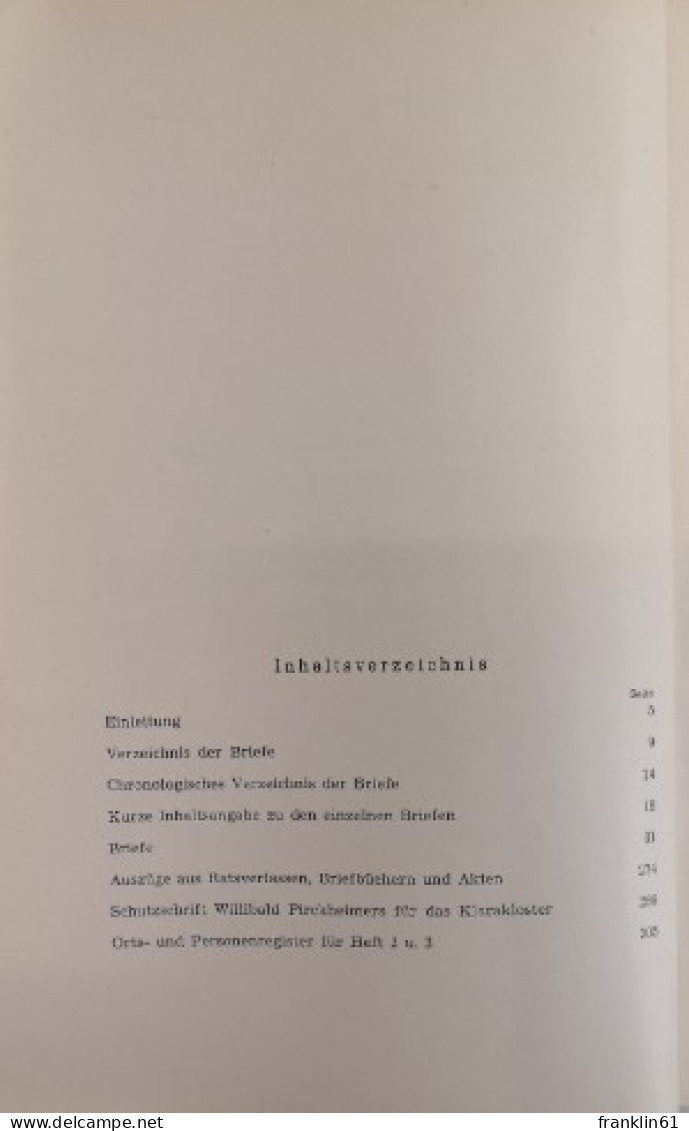 BRIEFE Von, An Und über Caritas Pirckheimer (aus Den Jahren 1498 - 1530). Drittes Heft. - Sonstige & Ohne Zuordnung