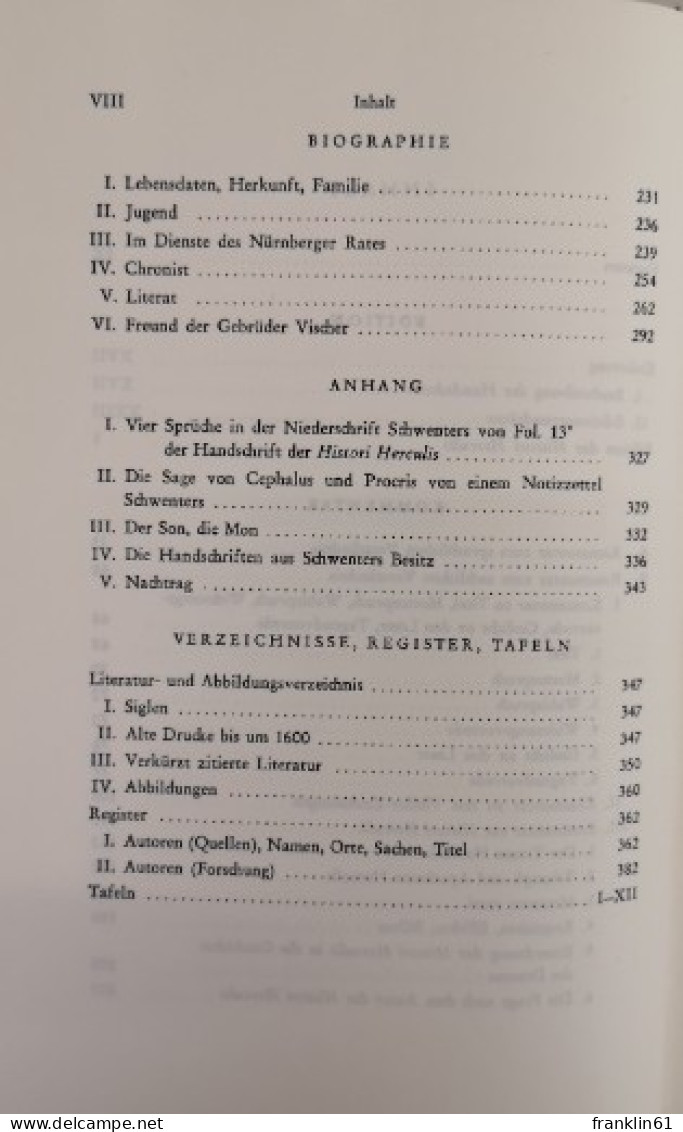 Die Histori Herculis Des Nürnberger Humanisten Und Freundes Der Gebrüder Vischer, Pangratz Bernhaubt Gen. Sc - 4. Neuzeit (1789-1914)