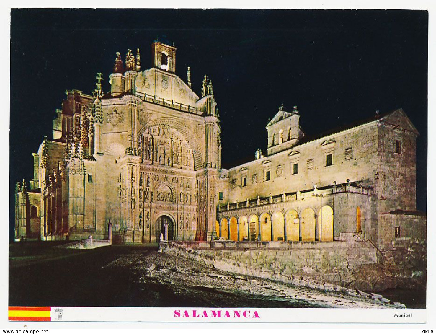 CPSM / CPM Dentelée10.5 X 15 Espagne (139) SALAMANCA  Salamanque San Esteban, Nocturne. - Salamanca