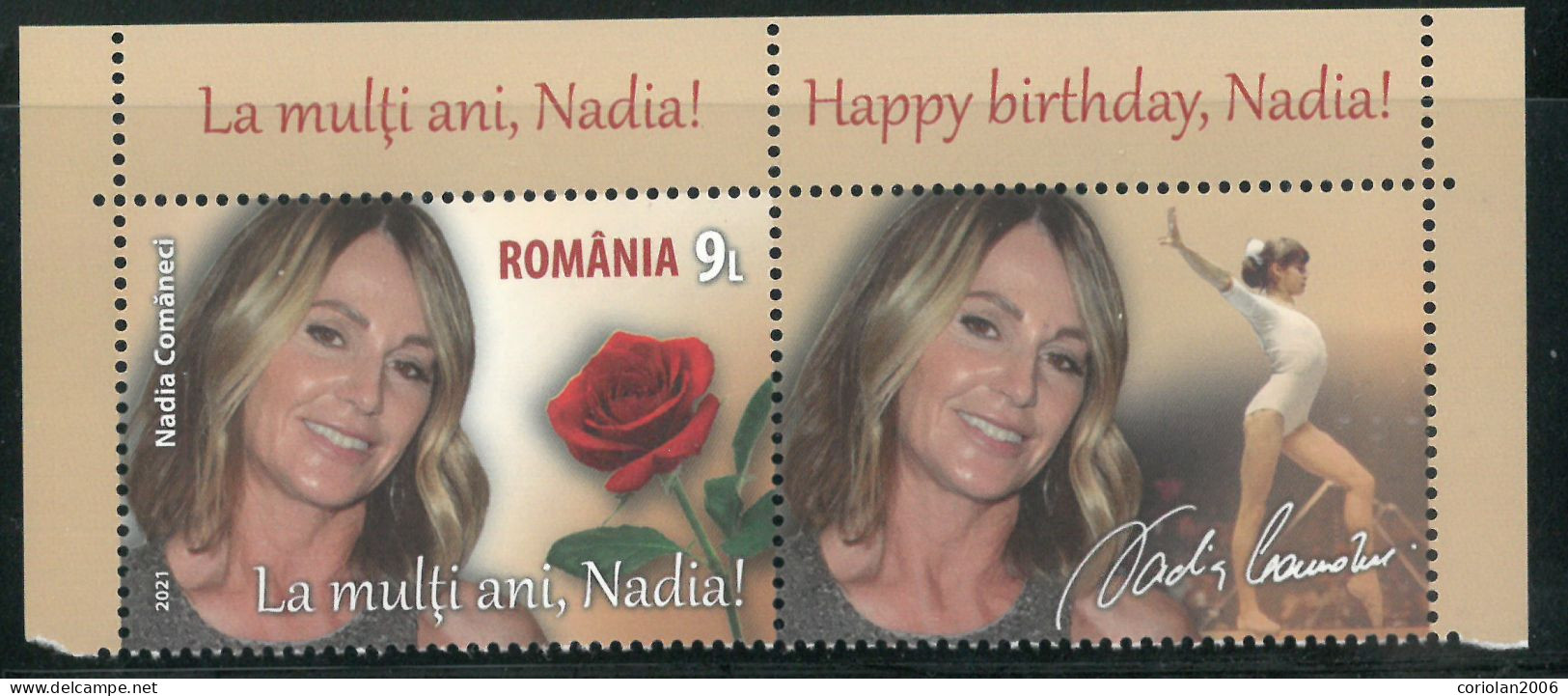 Romania 2021 / Happy Birtday, Nadia / Set 1 Stamp With Label - Gymnastics